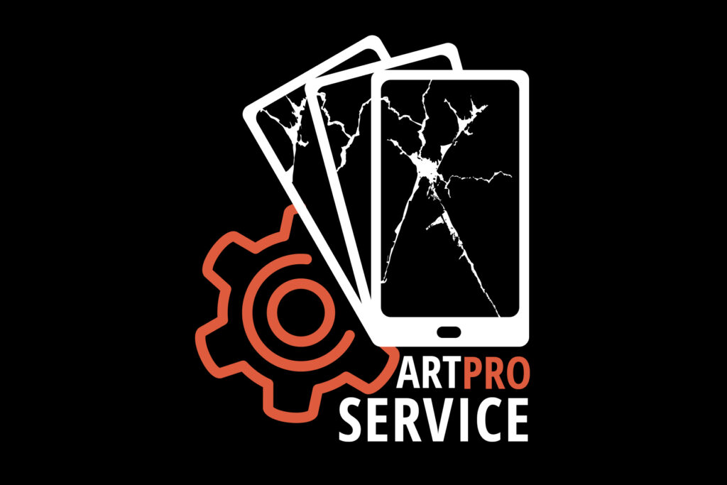 Логотип "ArtPro Service" - белый