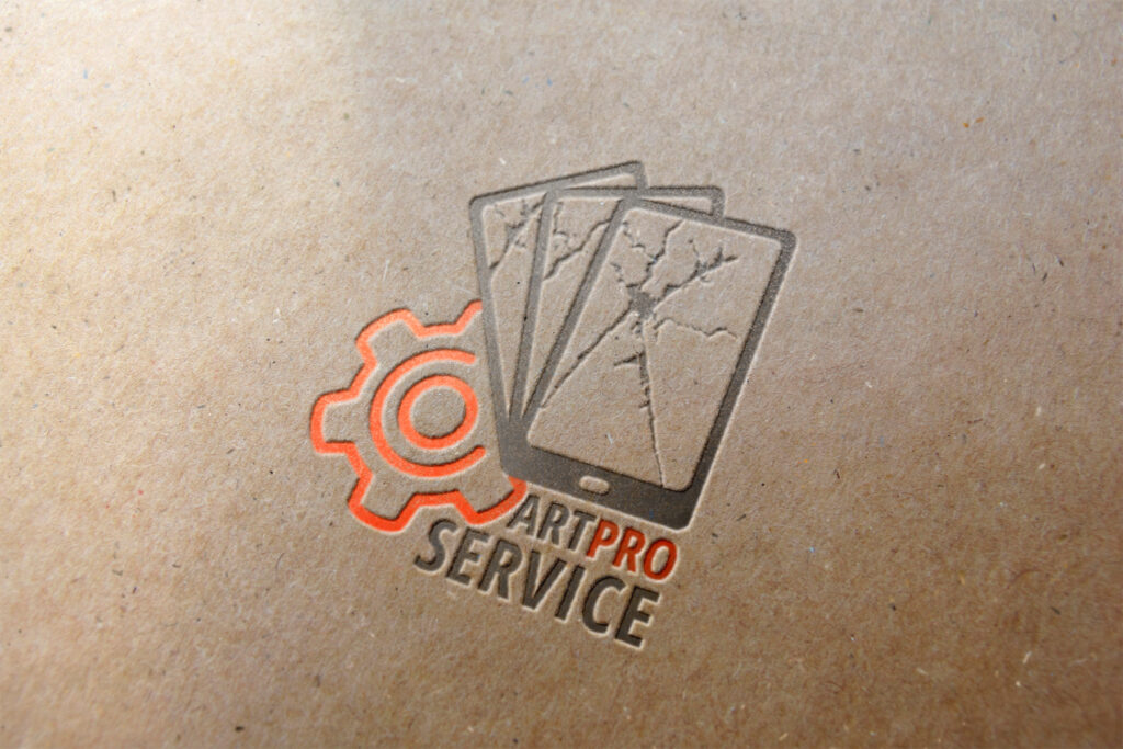 Логотип "ArtPro Service" - цветное тиснение