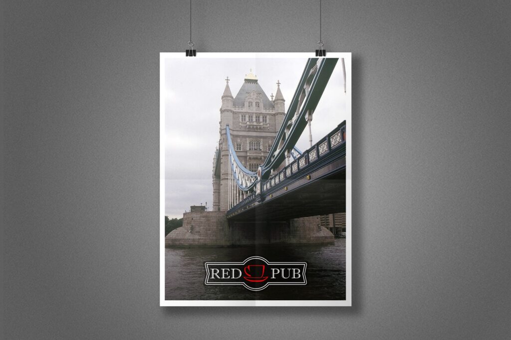 Плакат "Red Cup Pub" - мост