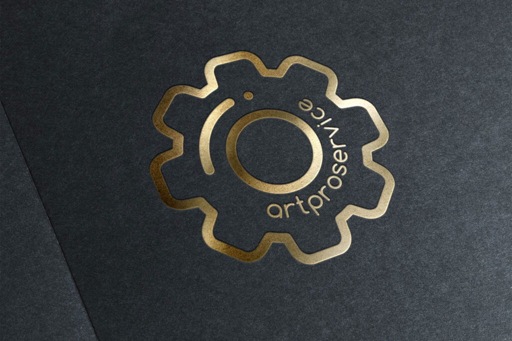 Логотип "ArtPro Service" - золотое тиснение